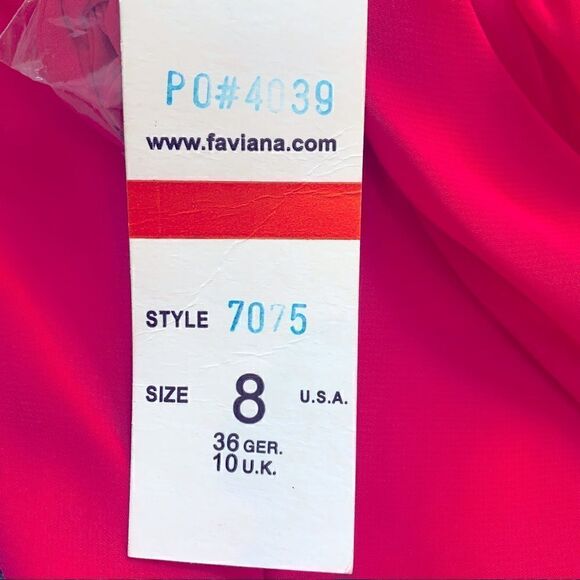 Faviana Couture Hot Pink Strapless Dress Women’s Size 8 NWT - Picture 10 of 11